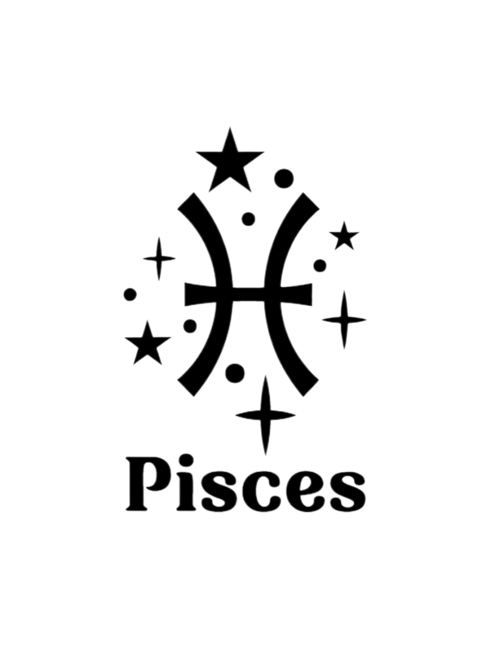 Pisces Horoscope Zodiac Vinyl Graphic Auto Car‎ Laptop Wall Decal Bumper Sticker